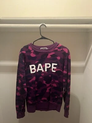 BAPE Purple Camo Crewneck Sweatshirt Large - Image 1 of 4