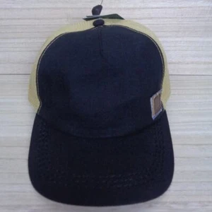 Roxy Incognito Trucker Hat Womens Black & Tan Straw Cap Adjustable - Imagen 1 de 7