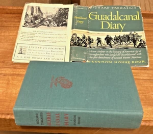 VTG BOOK  GUADALCANAL DIARY by RICHARD TREGASKI HCDJ -- STATED FIRST PRINT 1943 - Imagen 1 de 6
