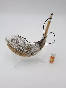 Verkauf Salböl 13" Silber Widder Widder Shofar Amazing Horn Jerusalem + Ständer + Öl - Bild 1 von 7