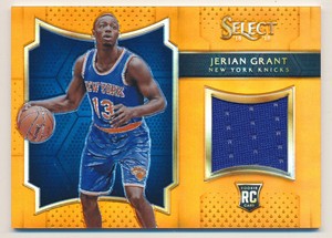 2015-16 Select Rookie Swatches Prizms Orange #6 Jerian Grant Jersey /60