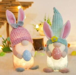Ostern Deko Wichtel Elf Gnome mit Osterei mit LED - niedlich