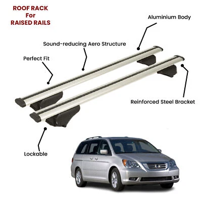 2 piezas barras transversales plateadas para Honda Odyssey MPV 2008-2013 Foto 1 de 4
