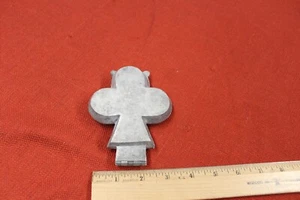 Vintage Pewter Lucky Clover Leaf Ice cream Mold E & Co NY # 903 Irish Antique - Imagen 1 de 4