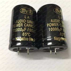 2pcs NOVER 10000UF 50V 85°C LA AUDIO CAPACITOR GRADE POWER CAP (30*45MM) - Picture 1 of 4