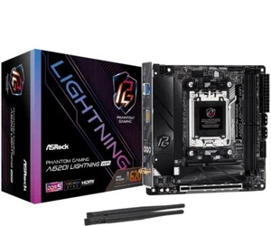 Asrock A620I LIGHTNING WIFI AMD AM5 DDR5 Mini-iTX PCle 4.0 Motherboard (Black) - Picture 1 of 7
