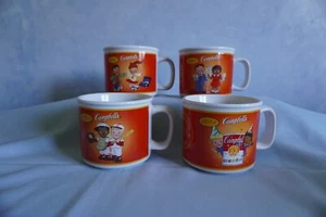 Campbell's Soup mugs 100 years Kids 1904-2004 bowl cup set of 4 assorted EUC - Picture 1 of 11