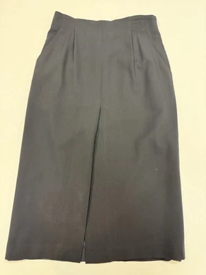 Falda Midi de Lana Escada Talla 38 EU 8/10 US Negra Línea A Forrada con Abertura Usada en Excelente Condición 👀🔥 Foto 1 de 4