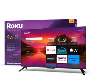 Roku Smart TV – 43-Inch Select Series 4K HDR RokuTV. 43R4A5R - Picture 1 of 2