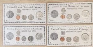 1965 - 1968 - 4x United States Memorial Coinage Presidential Series Display Sets - Picture 1 of 11