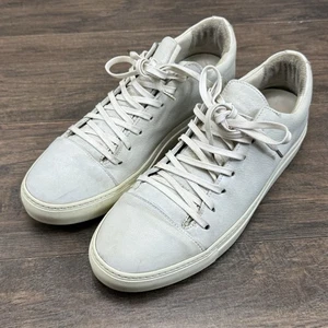 John Varvatos Sneakers Mens 10.5 Reed 315 Low Top White Leather Casual Shoes - Picture 1 of 12