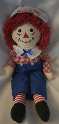 Кукла Raggedy Andy на 80-й день рождения 25 дюймов Hasbro Applause пуговицы глаза винтаж 2004 - Изображение 1 из 2