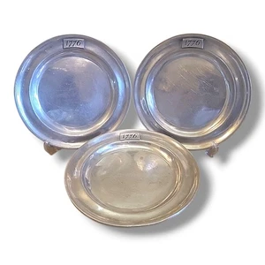 Lote De 3 Platos Conmemorativos Wilton Peltre De Colección 1776 9.75" - Imagen 1 de 7