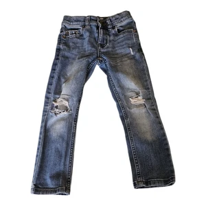 Wonder Nation Kids Size 5 Slim Ripped Blue Jeans - Picture 1 of 11