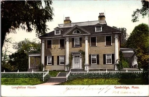 LONGFELLOW HOUSE Cambridge, Massachusetts MA UDB Postcard - Picture 1 of 2
