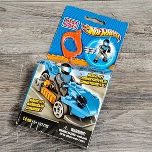 Mega Bloks Hot Wheels Precision Blue Team Luge Racer Ripcord 91703 2013 Mattel - Bild 1 von 3