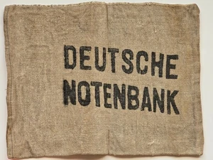 1 Stück Geldsack Deutsche Notenbank  Beutel Leinensack Original Größe 24x19 cm - Bild 1 von 2