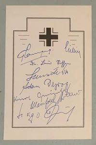 Placa de libro firmada por la cruz caballeros paracaidistas paracaidistas de la Luftwaffe alemana - Imagen 1 de 3