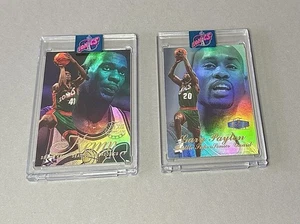 1997-98 Flair Showcase Shawn Kemp & Gary Payton Seattle Supersonics NBA Fleer - Bild 1 von 4