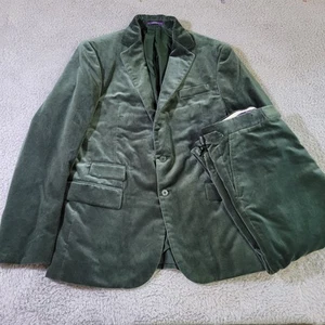 Ralph Lauren Purple Label 2 pezzi tuta uomo 40R velluto verde Kent $2990 vendita al dettaglio - Foto 1 di 20