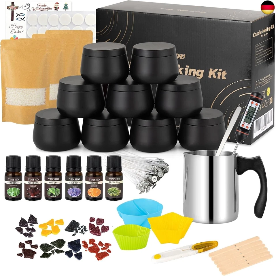 Yvgoov Kerzen selber Machen Set Kerzen Gießen Set Kerzenherstellung Set Candle