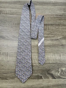 Salvatore Ferragamo Silk Tie Men's Pebble Geometric Pattern Made in Italy - Picture 1 of 9