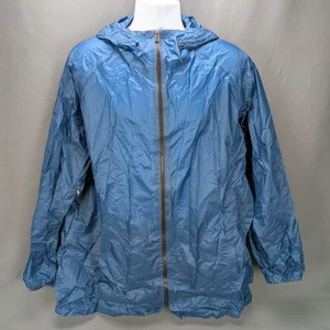 Chaqueta de Lluvia LightHeart Gear Senderismo Azul Marroquí EE. UU. Poli Ripstop con Cremalleras Pit XL - Imagen 1 de 10