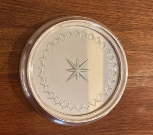 White Barn Candle Co geätzter Stern Spiegel Kerzenteller 5,5" Durchmesser - Bild 1 von 4