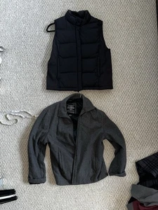 Steph & Barry Woolly Mammoth Wool Jacket (M) + Vintage GAP Puffer Vest (S) Bundle - Bild 1 von 6
