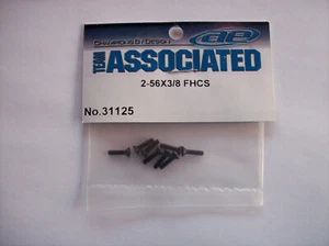 Team Associated 31125 TC4 2-56 x 3/8 inch Flat Head Cap Screws (8) - Picture 1 of 3