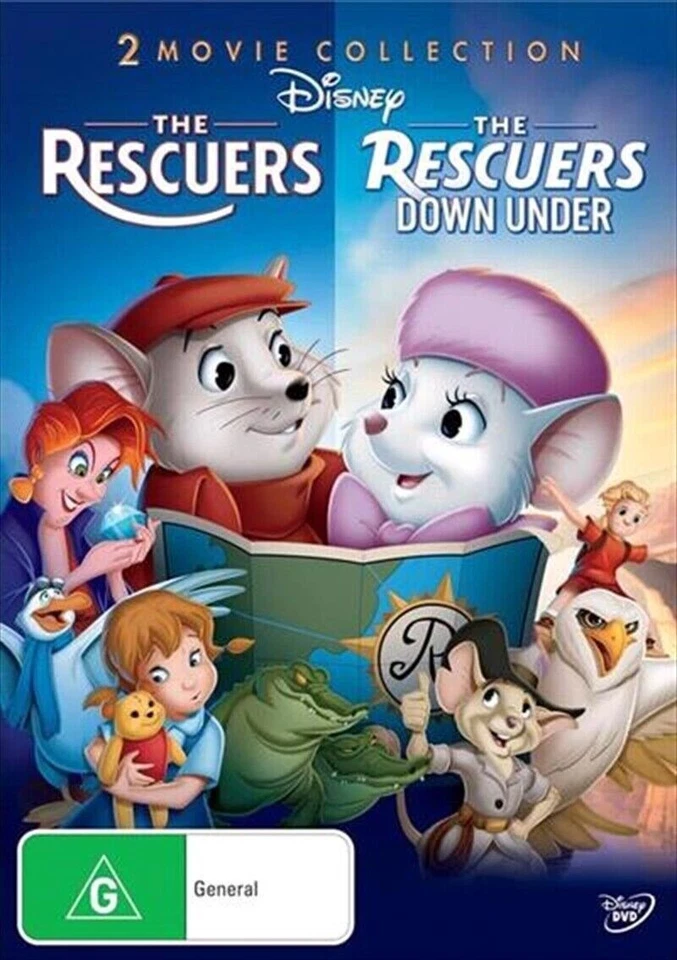The Rescuers  / Rescuers Down Under DVD (Region 4, 2013, 2 Disc Set) Free Post - image 1 of 1