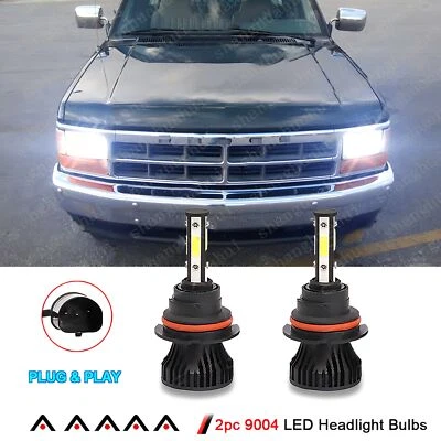 For Dodge Dakota 91-96 Caravan 1987-1995 LED  Headlight High-Low Beam Bulbs Kit - Image 1 of 4