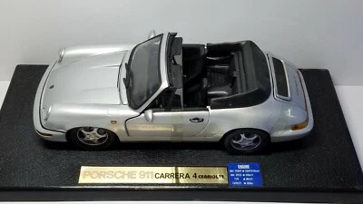 1/18 ANSON PORSCHE 911 CARRERA 4 CABRIOET PLATEADO  Foto 1 de 4