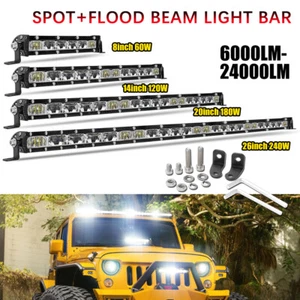 8'' 14'' 20'' 26'' 32 38 44 50'' Single Row Light Bar Slim LED work Light bar - Picture 1 of 15