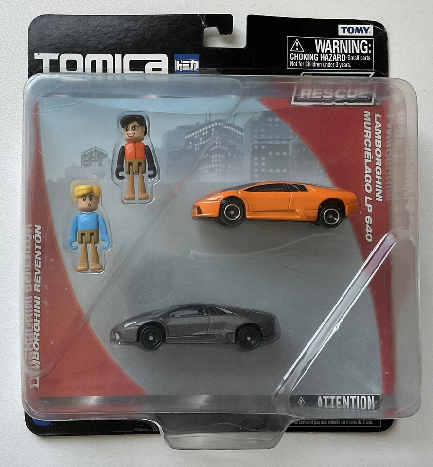 TOMICA HYPERCITY RESCATE LAMBORGHINI REVENTON - LAMBORGHINI MURCIELAGO LP 640 Foto 1 de 1
