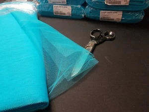 40 metres - TURQUOISE - Tulle Hex Mesh Net Fabric - Weddings/Events 150cm wide - Picture 1 of 4