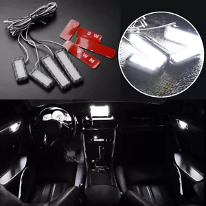 4in1 Car Interior RGB Atmosphere Wire Strip Light LED Decor Lamp Accessories NEW - Picture 1 of 13