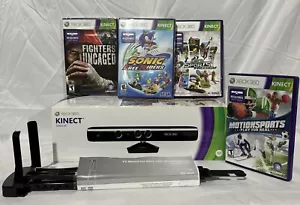 Microsoft Xbox 360 Kinect barra sensore movimento nero + pacchetto 4 giochi mai aperti testati - Foto 1 di 7