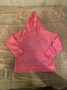 Adidas Size 6X Pink Long Sleeve Hooded Sweatshirt - EUC - Picture 1 of 4
