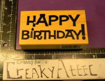 SELLO DE GOMA FELIZ CUMPLEAÑOS RECUERDOS DE MICHAELS CRUAKYATTIC Foto 1 de 2