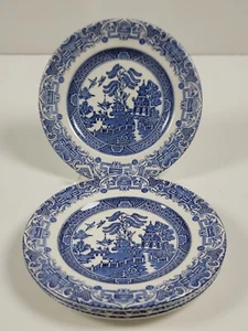 English Ironstone EIT ~ Blue Willow Bread & Butter Plates 6 7/8" ~ Set of 4 - Picture 1 of 8