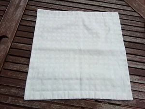 Satin Kissen Bezug Kissenbezug Kissenhülle creme weiß kariert RV 40 x 40 - Bild 1 von 3