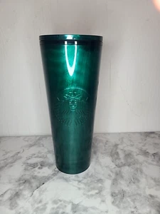 Vaso Starbucks Cold Cup 24 oz. Remolino San Patricio Mayo Verde Esmeralda *Leer - Imagen 1 de 5