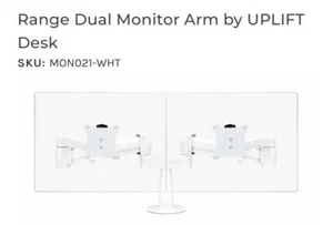 Range Dual Monitor Arm Bracket Mount For DELL HP ACER ASUS VESA by UPLIFT Desk - Picture 1 of 9