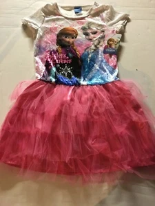 Disney Frozen, Youth Girls Frozen Family Anna Elsa Dress, Pink, Small 6/6X, NEW - Picture 1 of 3