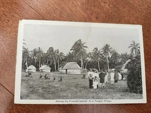1910 Isole Amichevoli Villaggio Tongan Cartolina Francobollo Storia Postale - Foto 1 di 2