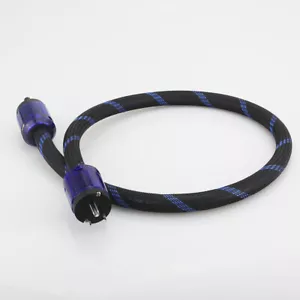 Cable de alimentación amplificador de audio de alta fidelidad enchapado en plata enchufe y figura 8 conector IEC de EE. UU. - Imagen 1 de 7
