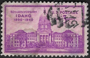 US stamp, 1940 50th Anniversary of Idaho Statehood  3 cents  (KBX) - Picture 1 of 1