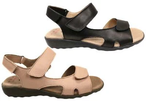 Brand New Flex & Go Carmella Womens Comfortable Leather Sandals Made In Portugal - Picture 1 of 12