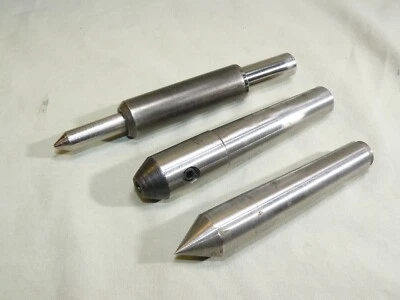 Lote de tres centros muertos de torno Emco Maximat 7 Foto 1 de 4